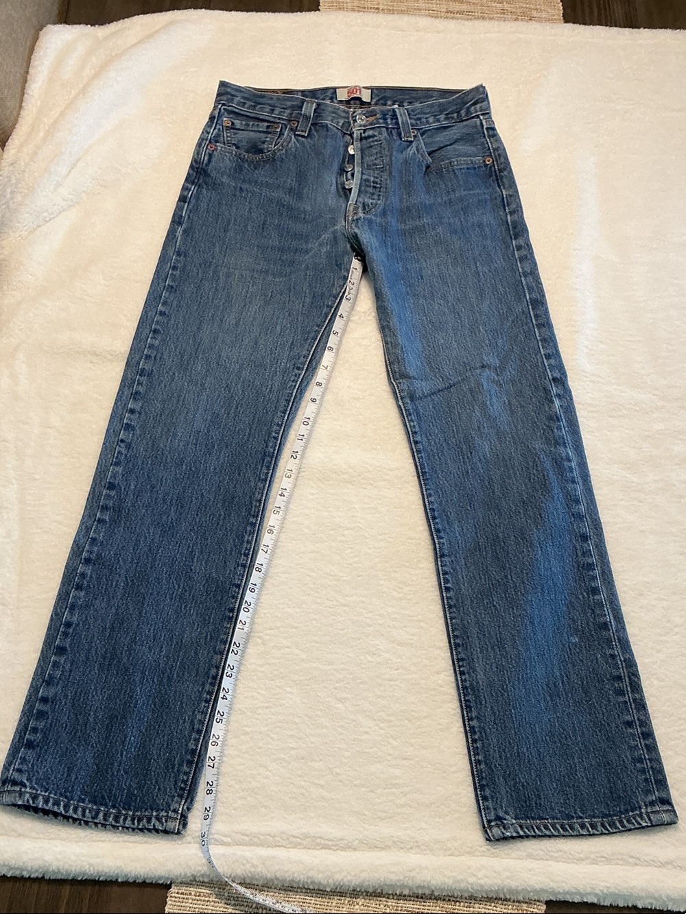Levi's Women's Mid-Blue 501 Straight Leg Jeans